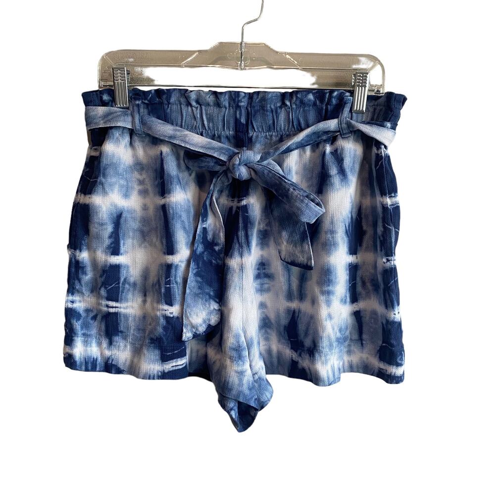 Bella Dahl Ruffle High Waist Tie Dye Paperbag Shorts M